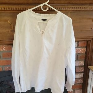Talbots Split Neck Top